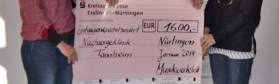 Musikwerkstatt Nürtingen, 1.600,00 Euro