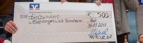 Spende des Musikvereins Rast e.V., 500,00 Euro