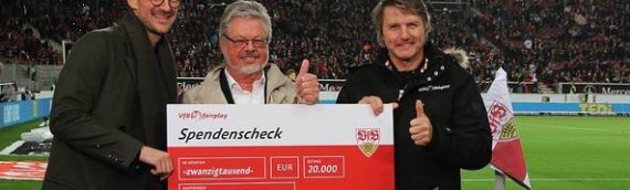 Jubiläumspende des VfB Stuttgart, 20.000,00 Euro