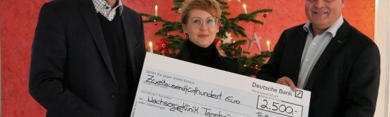 Weihnachtsspende der Firma Mikron GmbH aus Rottweil, 2.500,00 Euro