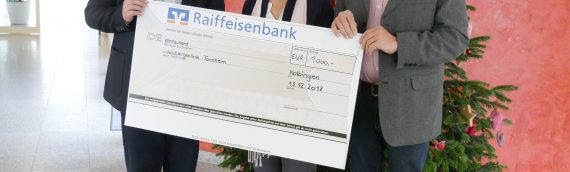 Weihnachtliche Spende der Firma Dieth Drucklufttechnik, 1.000,00 Euro