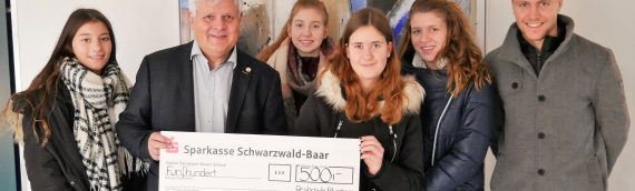 Spende Realschule Blumberg, 500,00 Euro