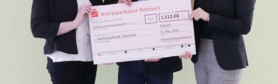 Spendenaktion der Kreissparkasse Rottweil, 1.112,00 Euro