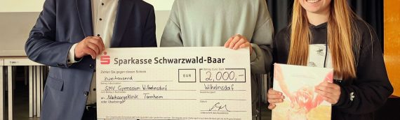 Schüler*innen des Gymnasiums Wilhelmsdorf: 2.000,00 €